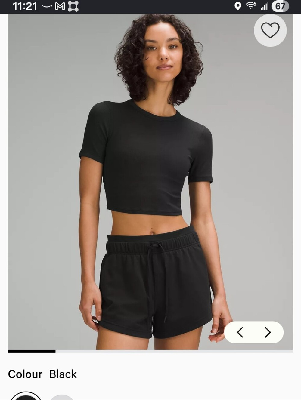 Lululemon Black Crop Top New With Tags Size 12
